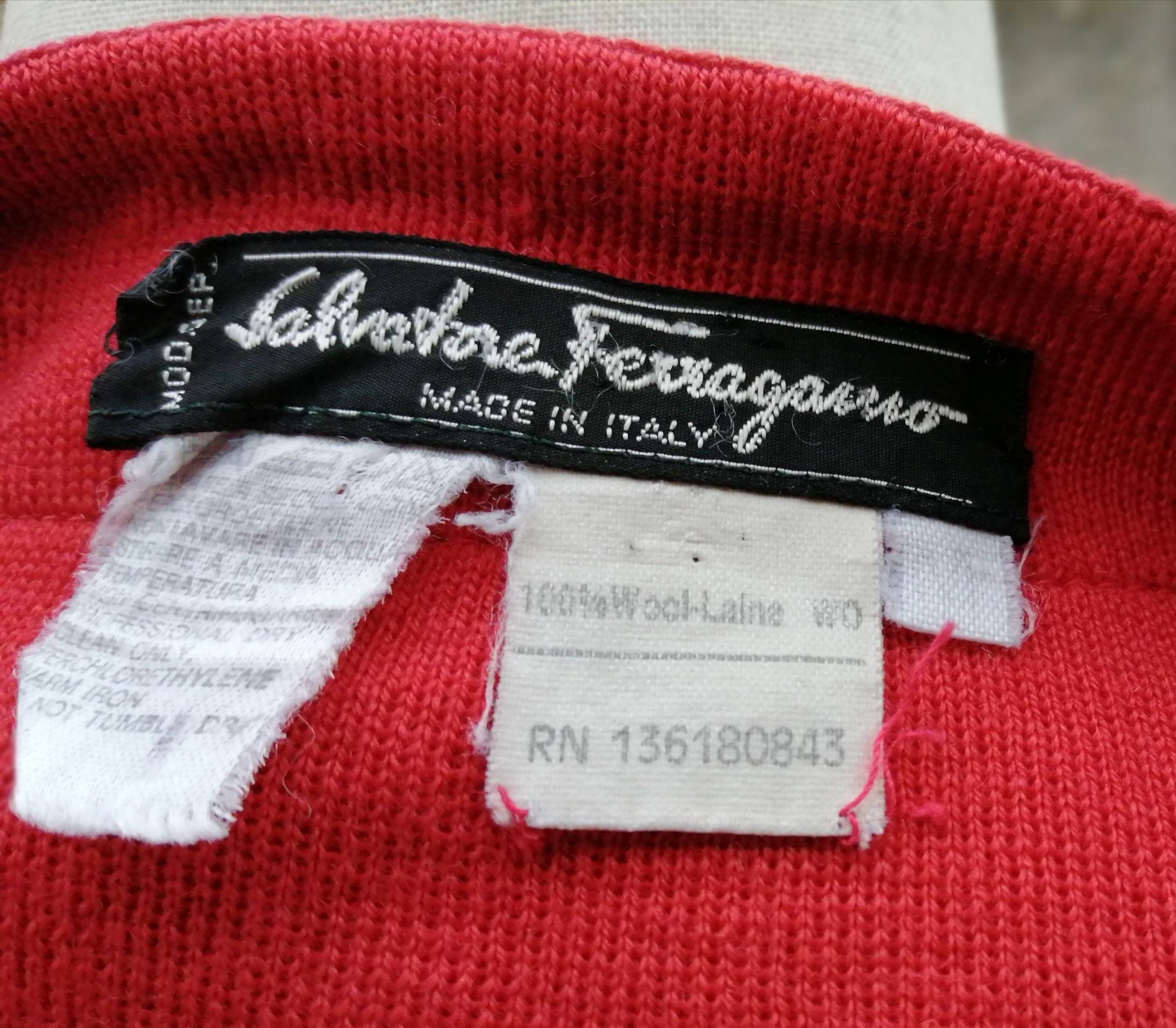 Salvatore Ferragamo 100% Wool Cardigan Vintage Made in Italy - Etsy