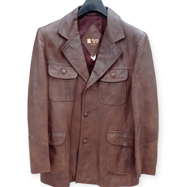 Vintage Regency leather jacket made in Canada size M/L, 1970s