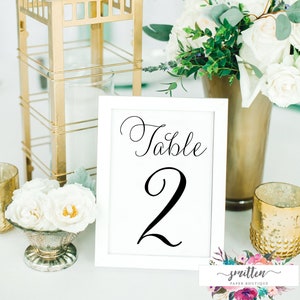 Modern & Rustic Table Numbers | Event | Wedding | Engagement | Shower | Elegant | Paper Centerpiece | Numeric Calligraphy | SET OF 10