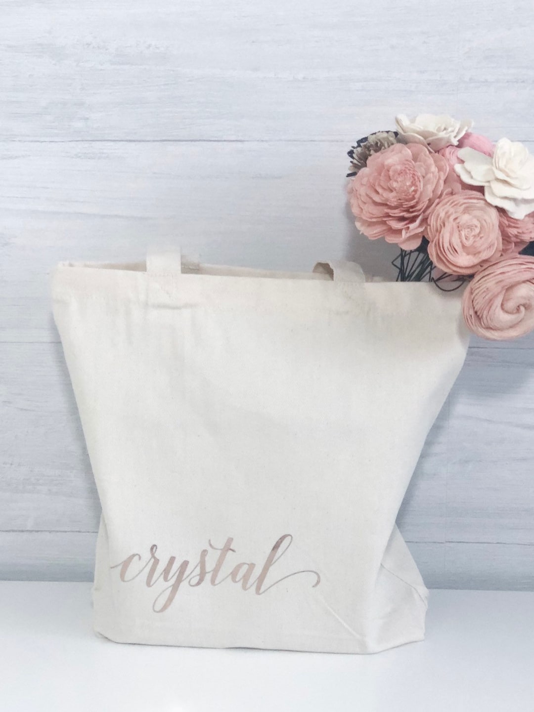 Personalized Bridesmaid Tote Bag: Custom Name, Cotton Canvas - Etsy