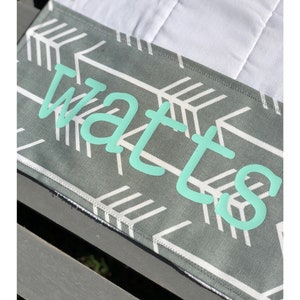 UNISEX gray and white arrow Custom Monogrammed Burp Cloth/Baby Burpie - Baby Boy - Baby Girl - Shower Gift