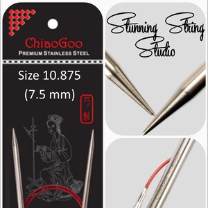 US 10.875 (7.5mm) Chiaogoo Red Lace Circulars - Choice of Length