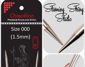 NEW US 000 (1.5mm) Chiaogoo Red Lace Circulars - Choice of Length