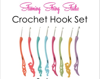 NEW Ergonomic Deco Crochet Hook Set - 8 pcs