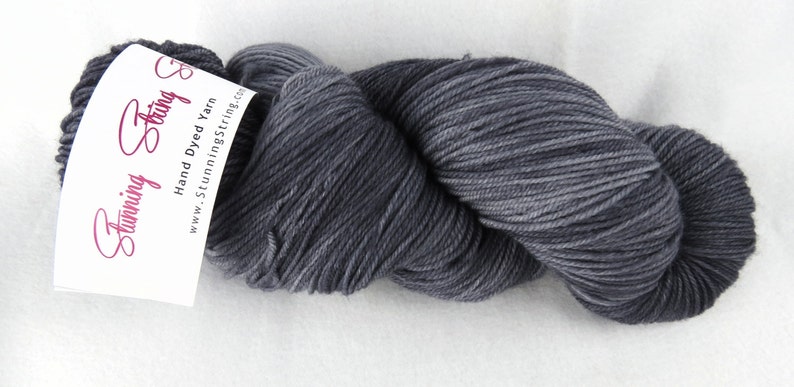 Charcoal Stunning Superwash Fingering Weight 100% Superwash Merino 100 g 475 yds image 1