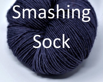 Smashing Sock Yarn - 75/25 Superwash Merino/Nylon - 460 yds  per 100 grams