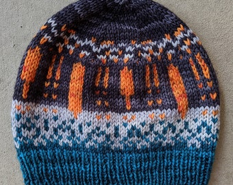 Hawaii Volcano Hat Kit - Knitting the National Parks yarn kit