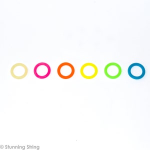 Small Silicone Ring Stitch Markers 50 in choice of 6 Colors 画像 2