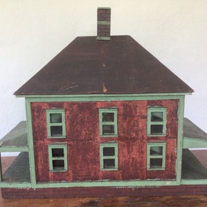 Antique Folk Art House Model made in 1912 signed