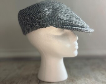 Vintage L.L. Bean Hanna Hats of Donegal Wool Mens Flat Cap Grey Tweed Size Small | Ireland | Old Money Aesthetic | Grandpa-core Driving Cap