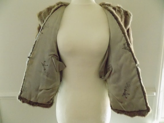 Vintage Mink Fur Capelet | Brown Fur Wrap | Mink … - image 9