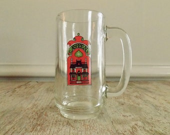 Vintage Aspen Colorado Tall Glass Mug | Souvenir Village Graphic Clear Beer Pint Stein Pint | Skiing Travel Glassware | Quiet Luxury