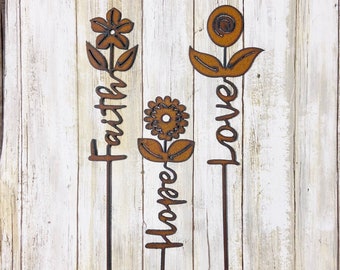 Flower Themed Plant Sticks made in the USA