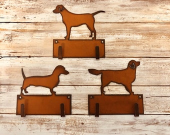 Artisan Metal Shop Gifts /& Awards Golden Retriever Dog Leash Hanger Key Rack -Small 6 inch wide Sm
