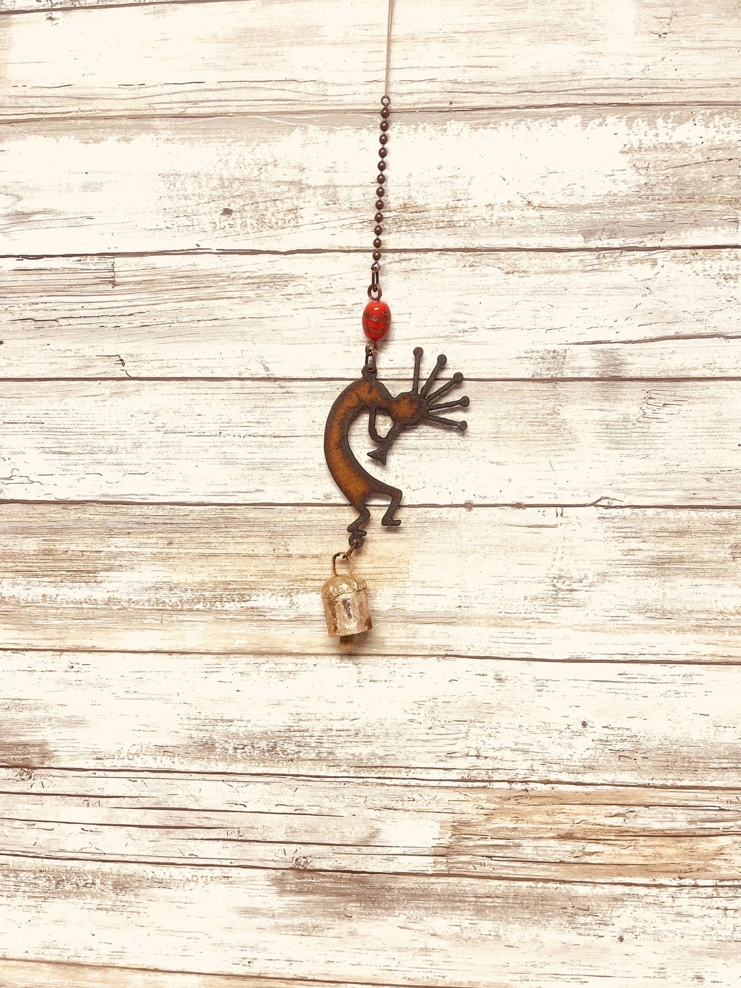 Kokopelli Bell Rustic Garden Wind Chime Decor Etsy