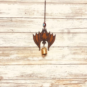 Carillon éolien d'Halloween à suspendre, décoration rustique des fêtes de Nana Bell