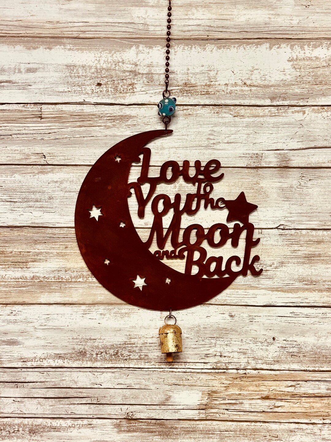 Love You to the Moon and Back Nana Bell Wind Chime Made in the Etsy