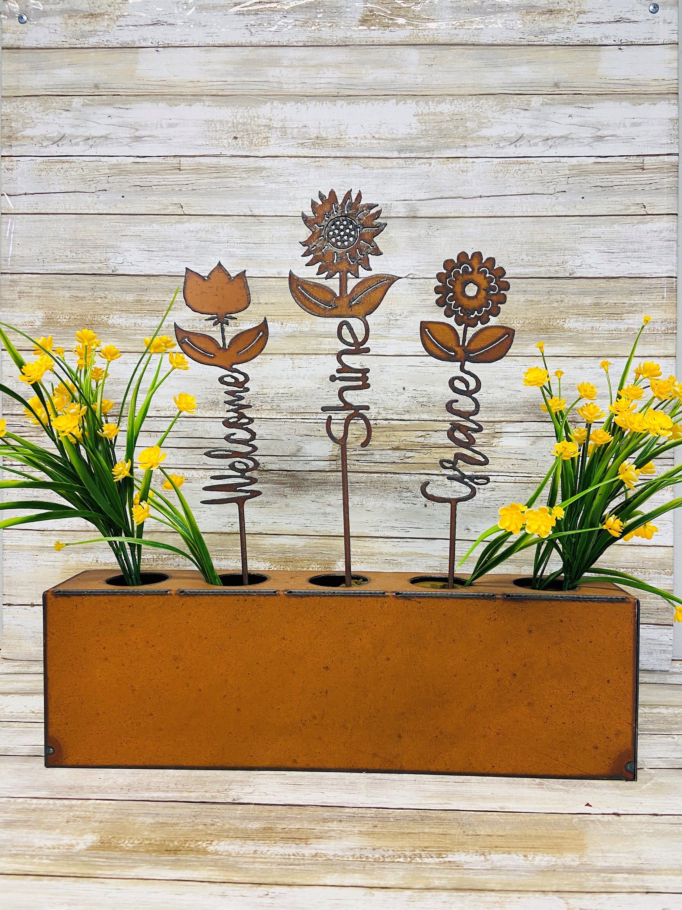 Flower Themed Plant Sticks made in the USA Etsy