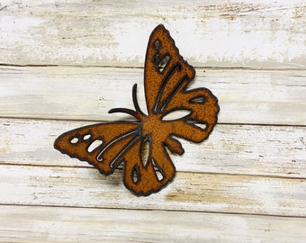 Butterfly Origami Folded Rusted Metal Figurine