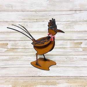 Roadrunner small Yard art Made in the USA Rusted Recycled Metal
