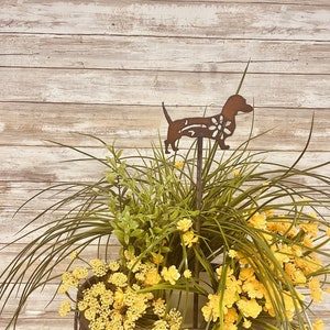 Dachshund Wiener GARDEN FRIEND Plant Stake garden decor made in the USA