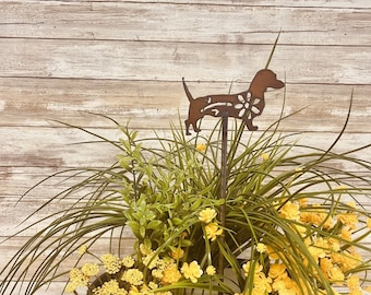 Dachshund Wiener GARDEN FRIEND Plant Stake garden decor made in the USA