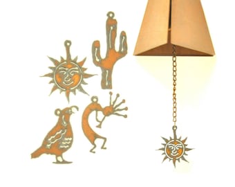 Rusty Wind Chime With Southwest Style Charm Assortment