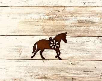 Horse Trotting Garden Friend Rustic Metal Ornament Horse Lover Gift Made in The USA