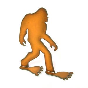 Bigfoot Origami Folded Rusted Metal Figurine