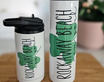Custom St. Patrick's Day Shamrock Tumbler: Irish Town Travel Cup