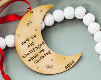 Décoration Biggie Smalls : lune dorée, décoration hip hop amusante pour les fêtes