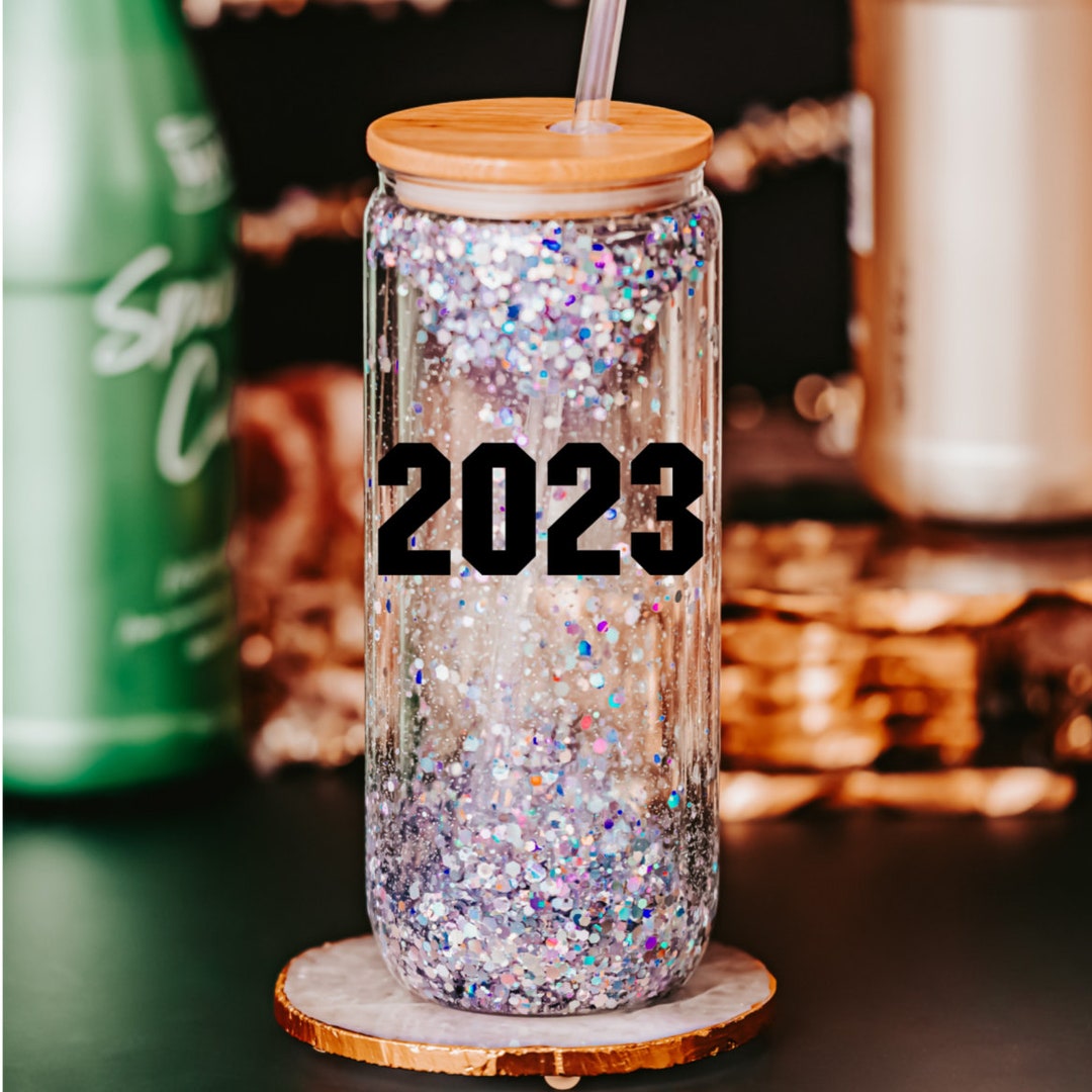 2025 New Year Eve Snowglobe Tumbler Secret Santa Holiday Gift Can Cup for New Years Party
