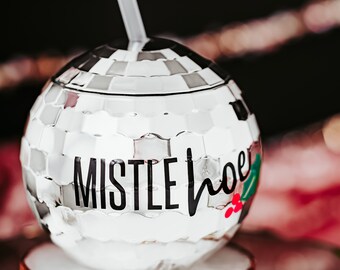 MistleHoe Disco Ball Tumbler: Festive Christmas Party Cup
