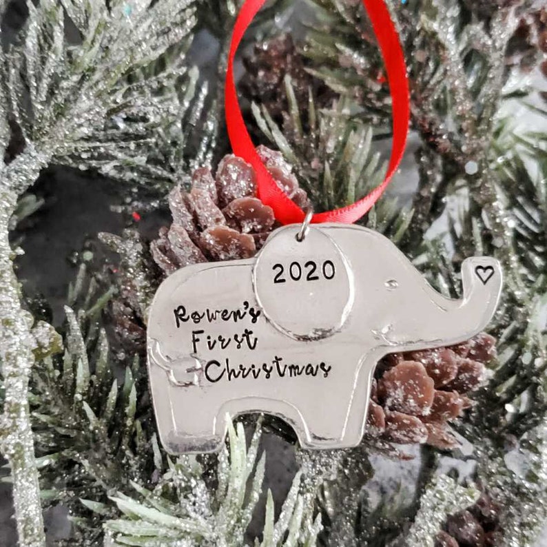 Baby's First Christmas Elephant Ornament 