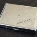 Definitely not Weed Funny Cigarette Case  -  Hand Stamped Custom Joint Holder for Friend - 420 Friendly Birthday Gift - Unique for Pothead