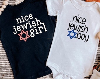 Funny Jewish Baby Bodysuit or Toddler Tee: Rosh Hashanah, Shabbat, Chanukah Gift