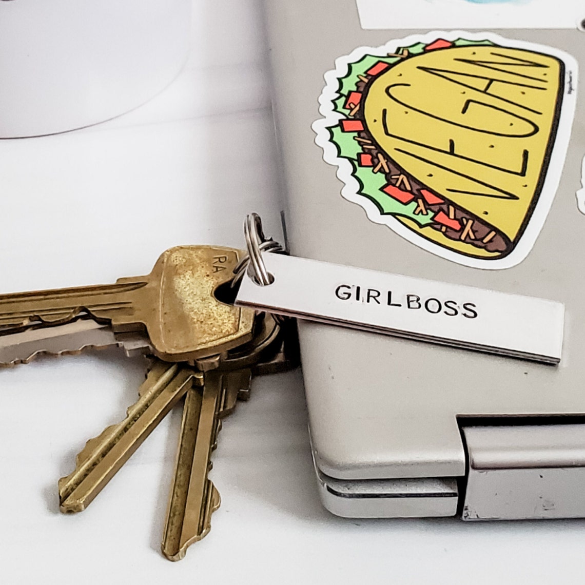 DOPE AF Bar Keychain Personalized Keyring Funny Gift for Etsy