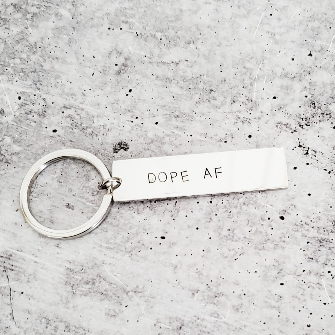 DOPE AF Bar Keychain Personalized Keyring Funny Gift for Etsy