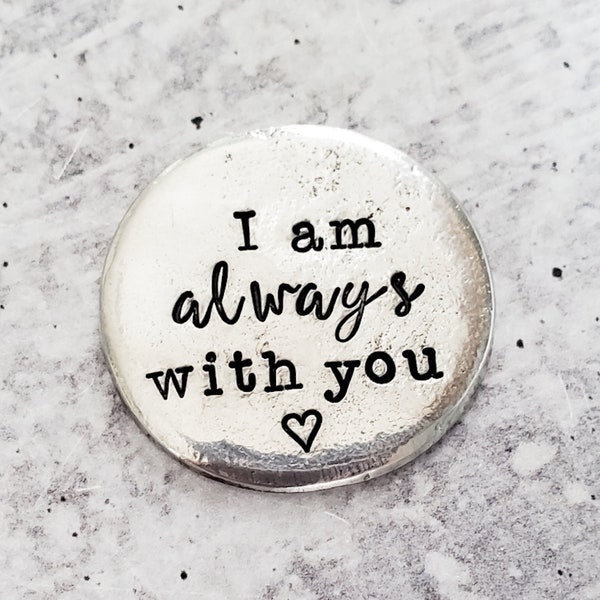 Piedra de bolsillo conmemorativa de peltre personalizada: regalo de condolencia por una pérdida