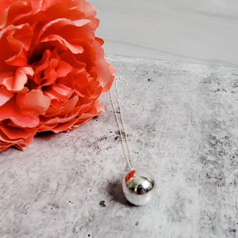 Harmony Ball Pregnancy Bola Necklace Silver Angel Caller Bell for Expecting Mother Hand Stamped Mom Gift Personalized for mom to be
