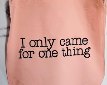 Funny Foldable Tote Bag: Blush Pink Nylon Grocery Bag