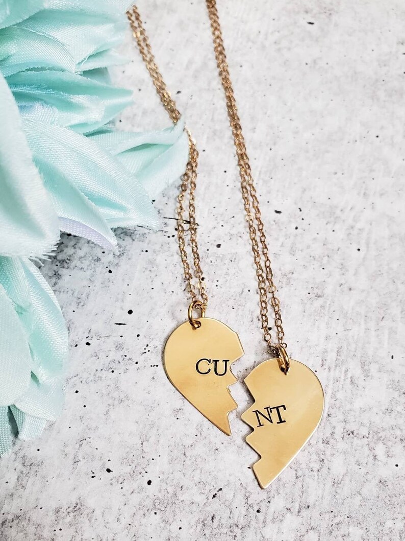 broken heart friendship necklace
