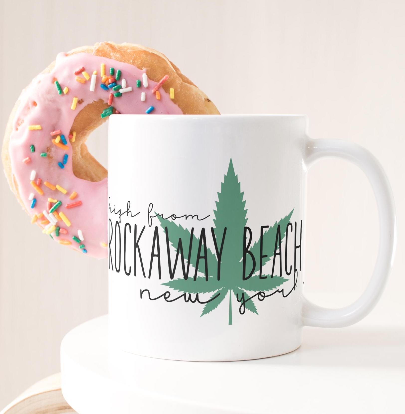 High from [Your City Here] – Custom 420 Friendly Coffee Mug, Funny Gift for Smoker Bestie, Personalized Weed Home Decor, Work from Home Gift