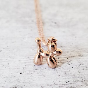 Balloon Dog Necklace - Doggie Charm - Animal Lover Gift for Her - Gold Pet Gift - Rescue Present -Gift for Mom - Sweet 16 - Stocking Stuffer