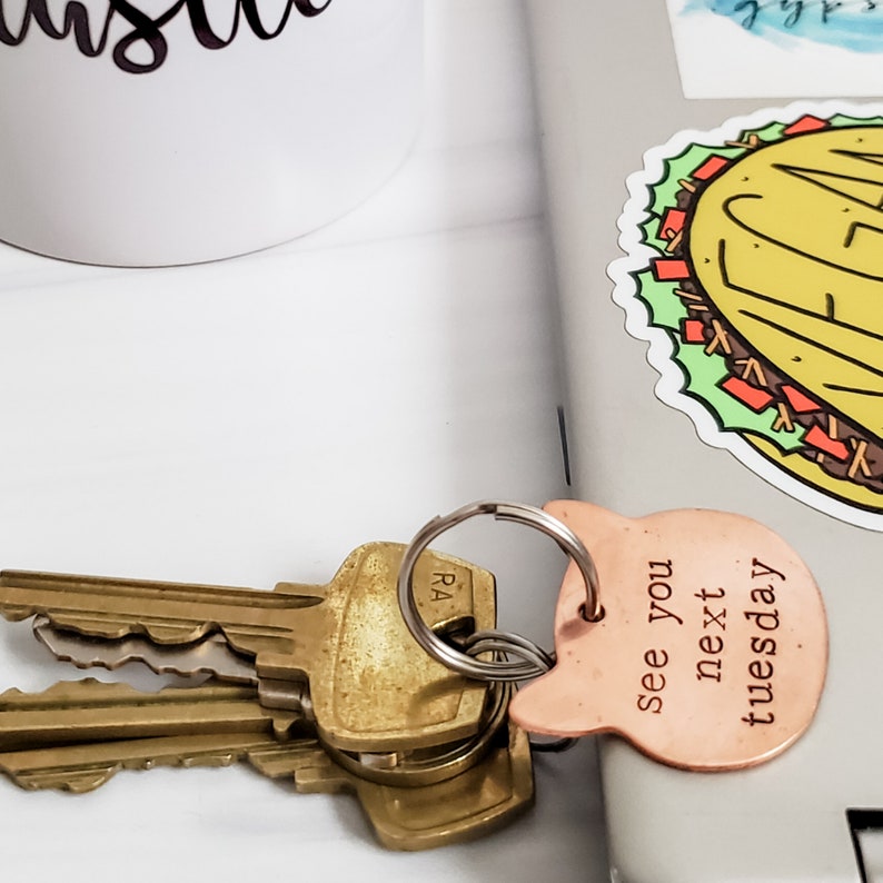 Cruelty-free Pet Name FEMINIST Keyring Cat Lover Keychain Custom Christmas Gift for Her Copper Accessory Personalized Women/'s Gift