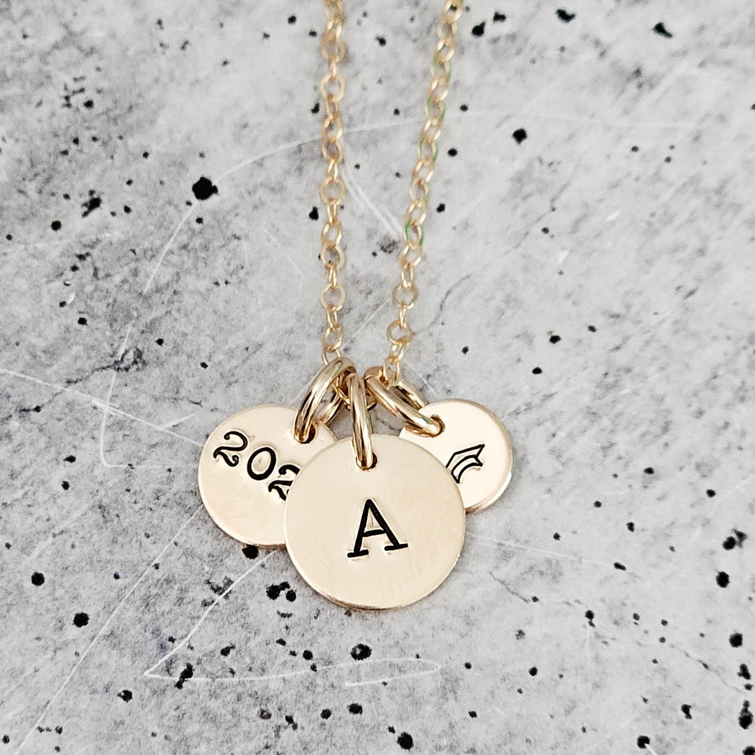 Graduation Initial Personalized Graduation Initial Necklace: 2026 Grad Cap Jewelry - Etsy
