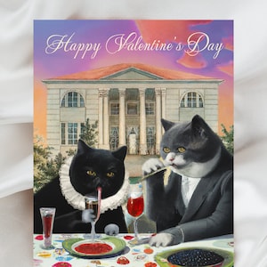Valentinstagskarte | Katzenliebhaber | Katzen pärchen