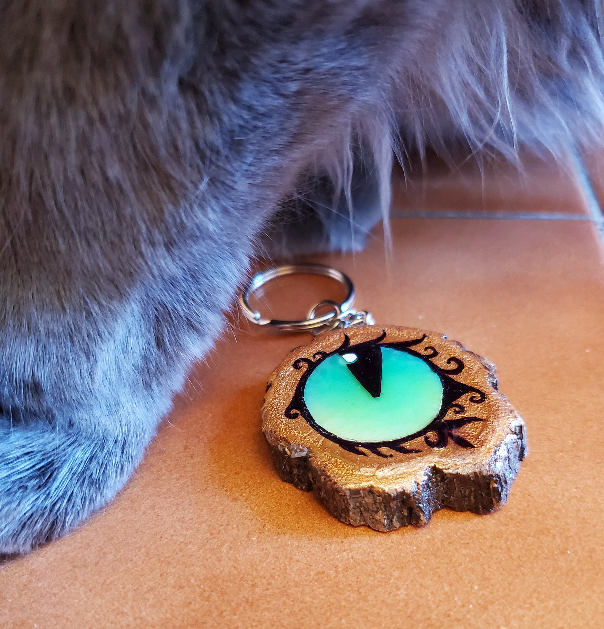 Evil Eye / Cats Eye Keychain Protective Charm or Necklace Etsy Israel