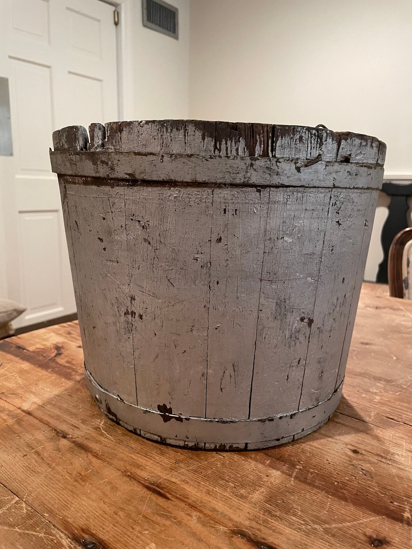 Primitive wooden maple sap bucket from Vermont. Etsy