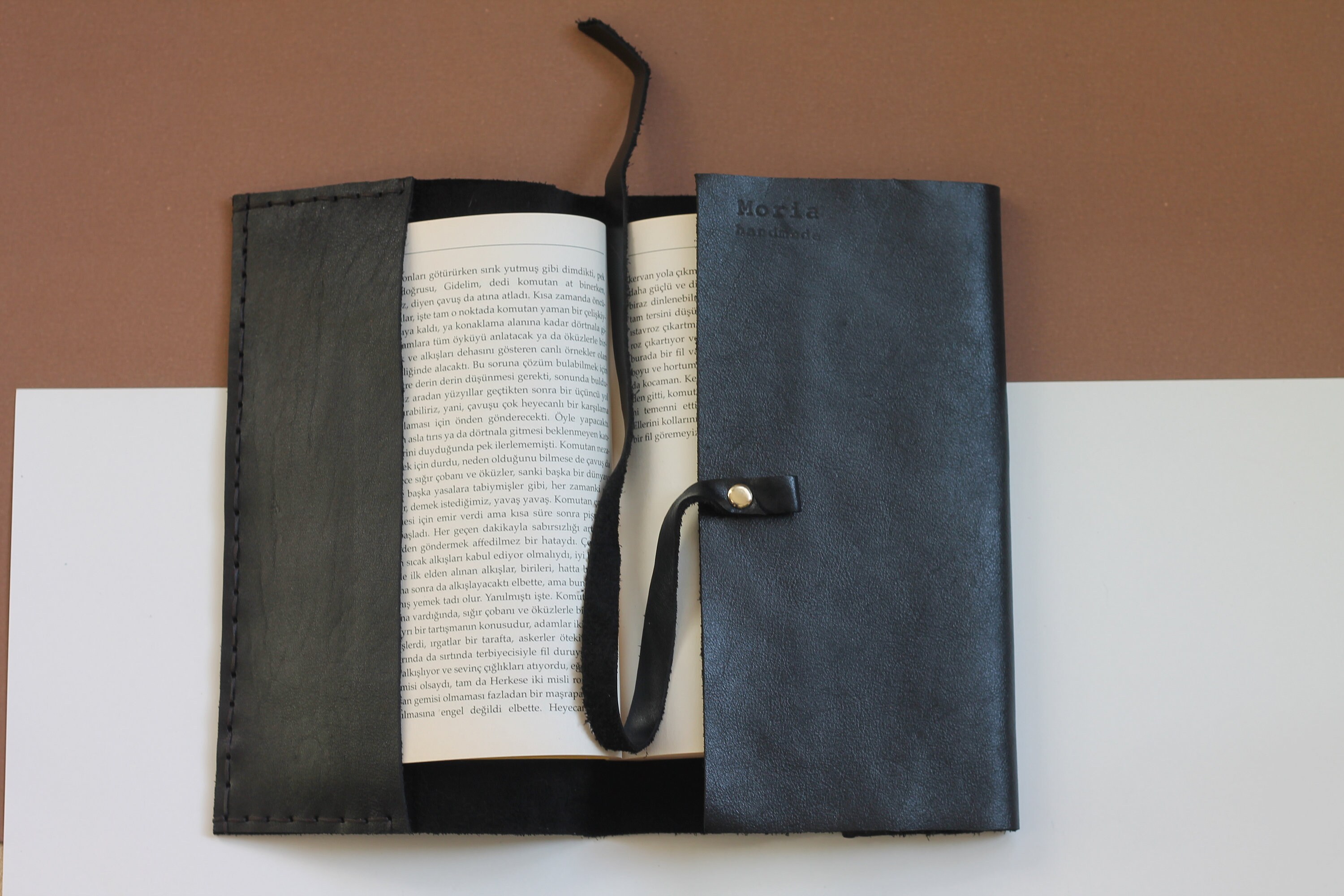 Black Leather Book Cover Leather Book Cover Handmade Leather Etsy